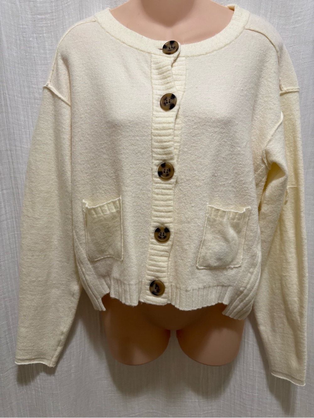 Free People Lila Cardigan Sweater In The Color Birch Size XS